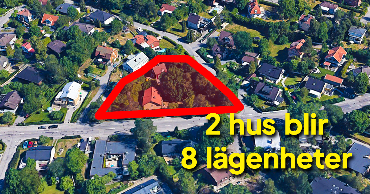 Älvsjö, Herrängen 6 bostäder i korsningen Långbrodalsvägen &#8211; Hasselstigen.