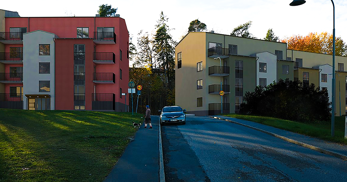 Grimsta, Råcksta, 117 bostäder vid Solleftegatan.