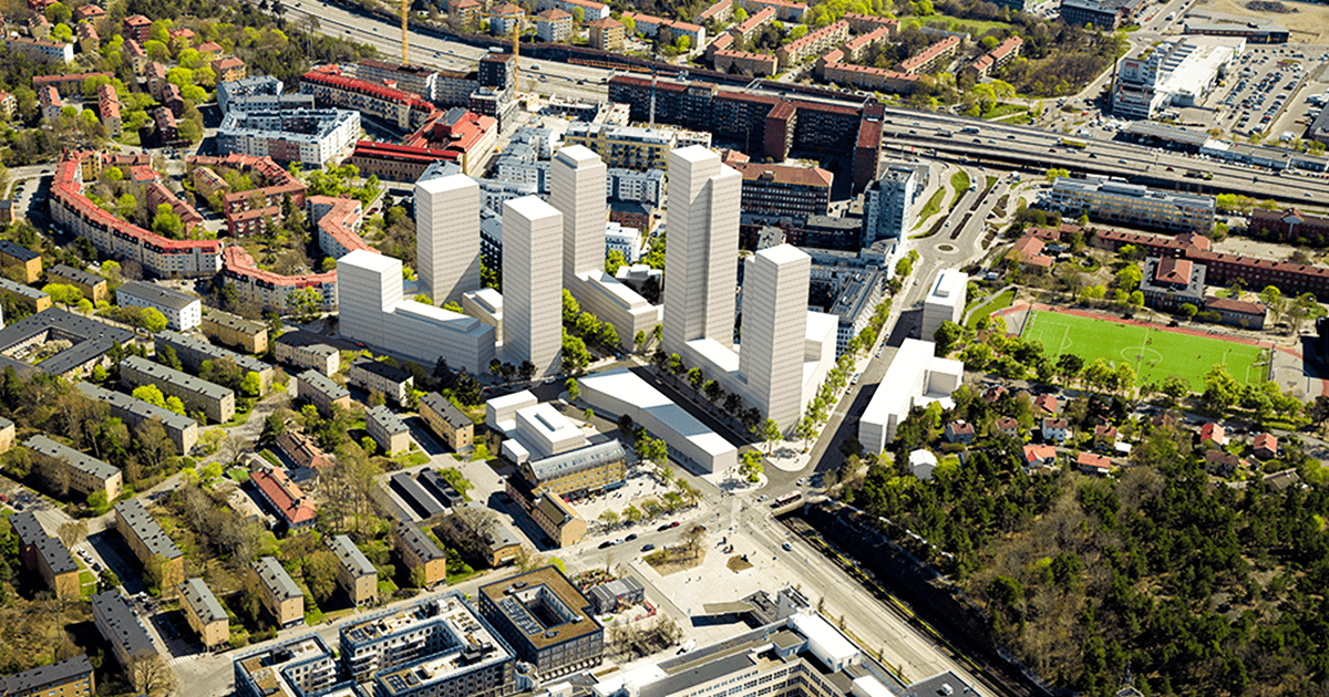 Telefonplan är på väg att bli Sveriges mest tätbebyggda område. Här byggs 1 000 bostäder – en blandning av 100 hyresrätter, 800 bostadsrätter, 50 studentlägenheter och 50 servicelägenheter. Utöver detta kommer 5 000 kvm utrymme att vara dedikerat till butiker och ytterligare 1 200 kvm planeras till kulturverksamhet.