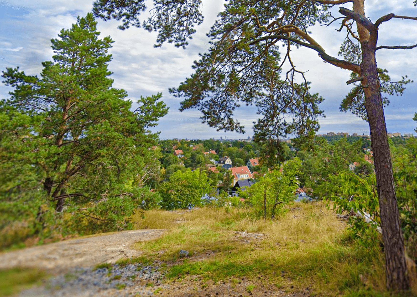 Det aktuella planområdet är ett parkområde kallat Branterna, ett över 500 meter långs naturområde beläget i Mälarhöjden direkt intill Mälarhöjdens T-banestation. Området sträcker sig längs Slättgårdsvägens västra sida från Mälarhöjdens kyrka i norr till kvarteret Bagaren i söder. Parkmarken består av naturmark bevuxen med blandskog och berg i dagen och området karakteriseras av en brant topografi.