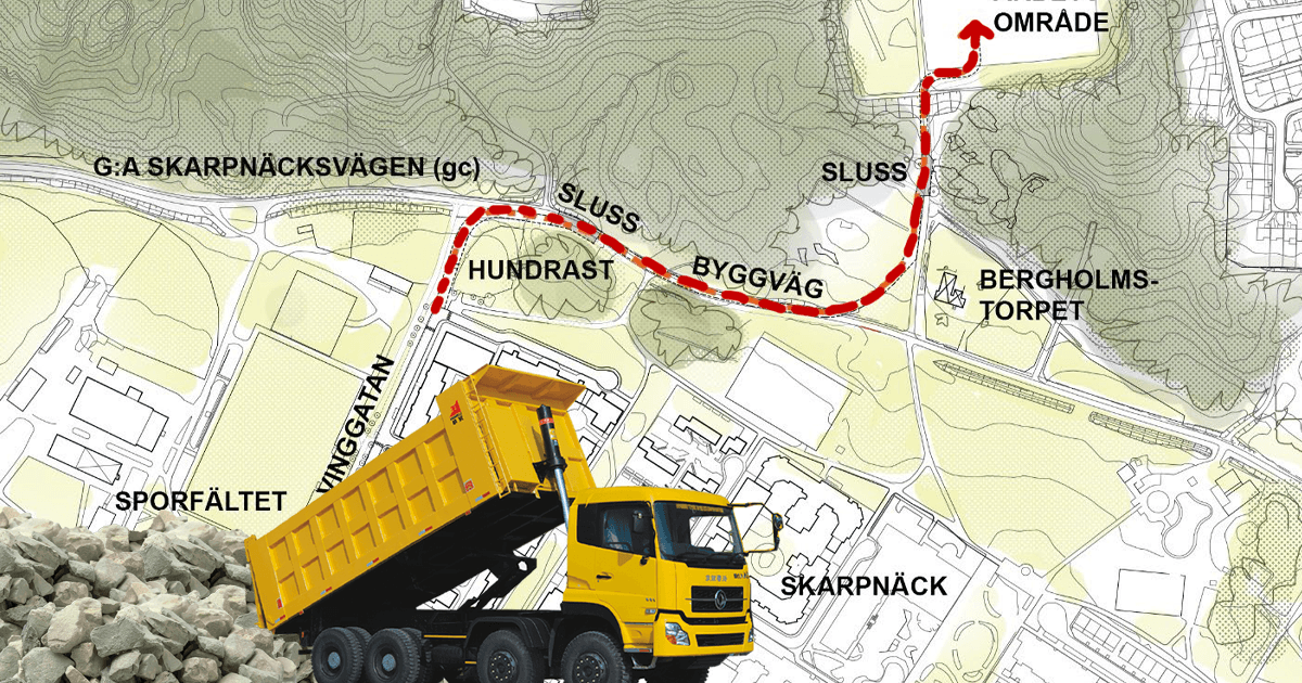 Bagarmossen, 700 bostäder vid Bergholmsbacken.